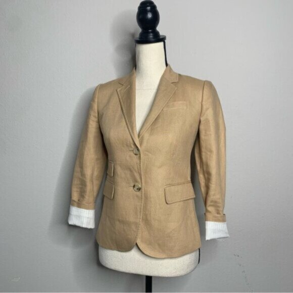 J.Crew Tan Schoolboy Single Breasted Blazer - Picture 5 of 14